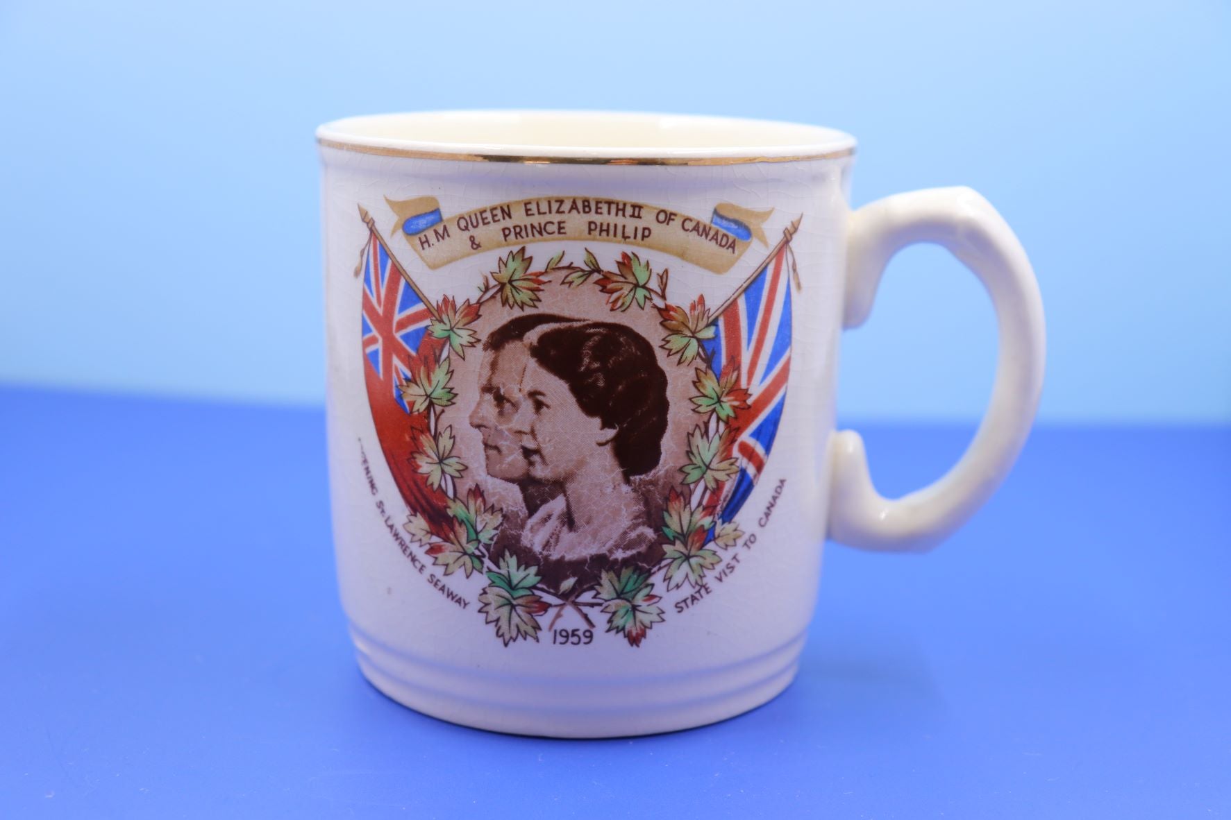 Opening Of The St. Lawrence Seaway 1959 - Queen Elizabeth II Commemorative Mug
