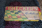 Load image into Gallery viewer, Old Box of Halsam Wooden Checkers
