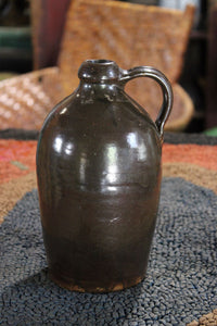 Vintage Small Stoneware Crock/Jug With Brown Glaze