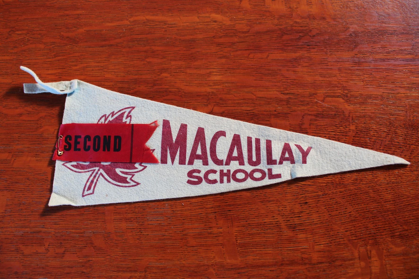 Vintage Pennant With Sports Ribbon - Macaulay School