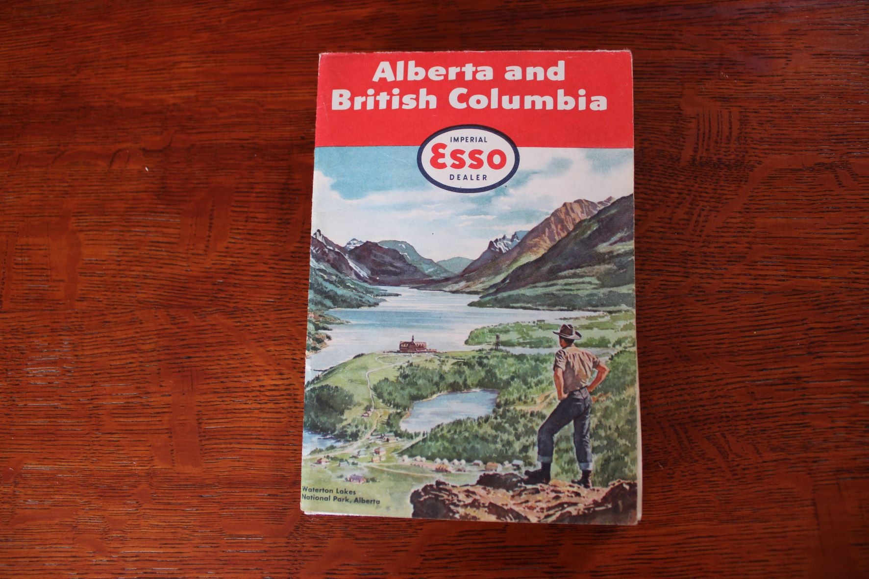 Vintage Esso Alberta and British Columbia Road Map 1953