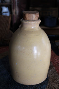 Vintage Crock With Yellowish Glaze