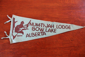 Vintage Pennant - Num-Ti-Jah Lodge, Bow Lake, Alberta