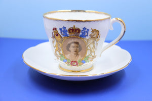 Adderley Queen Elizabeth II Coronation Tea Cup And Saucer
