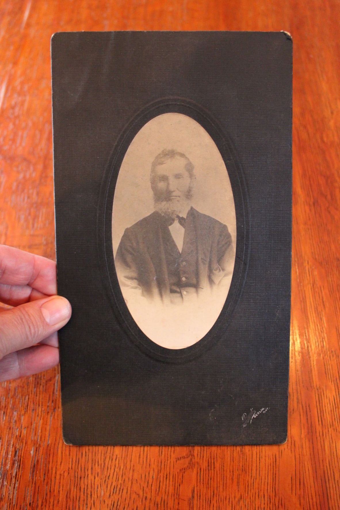 Old Cabinet Card Photograph - Berlin, Ont.