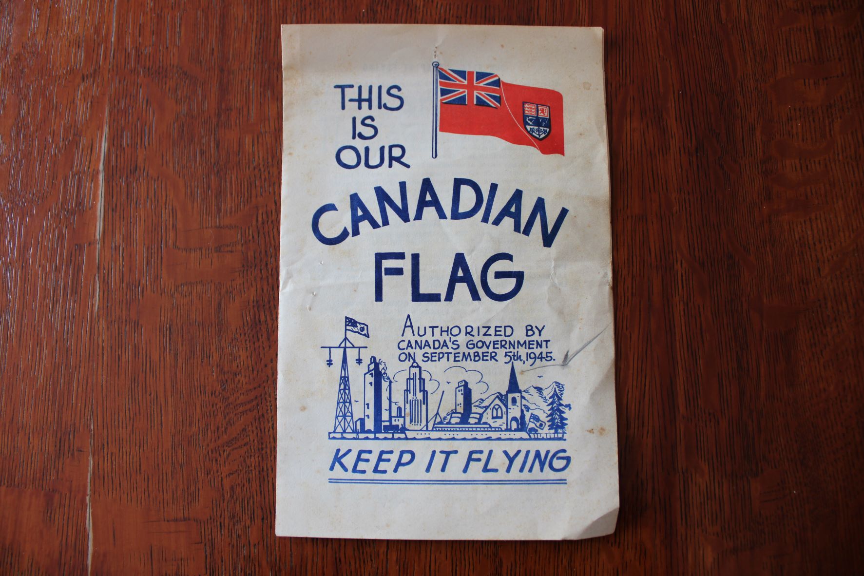 Canadian National Flag Leaflet - Canadian Patriotic Association - 1945