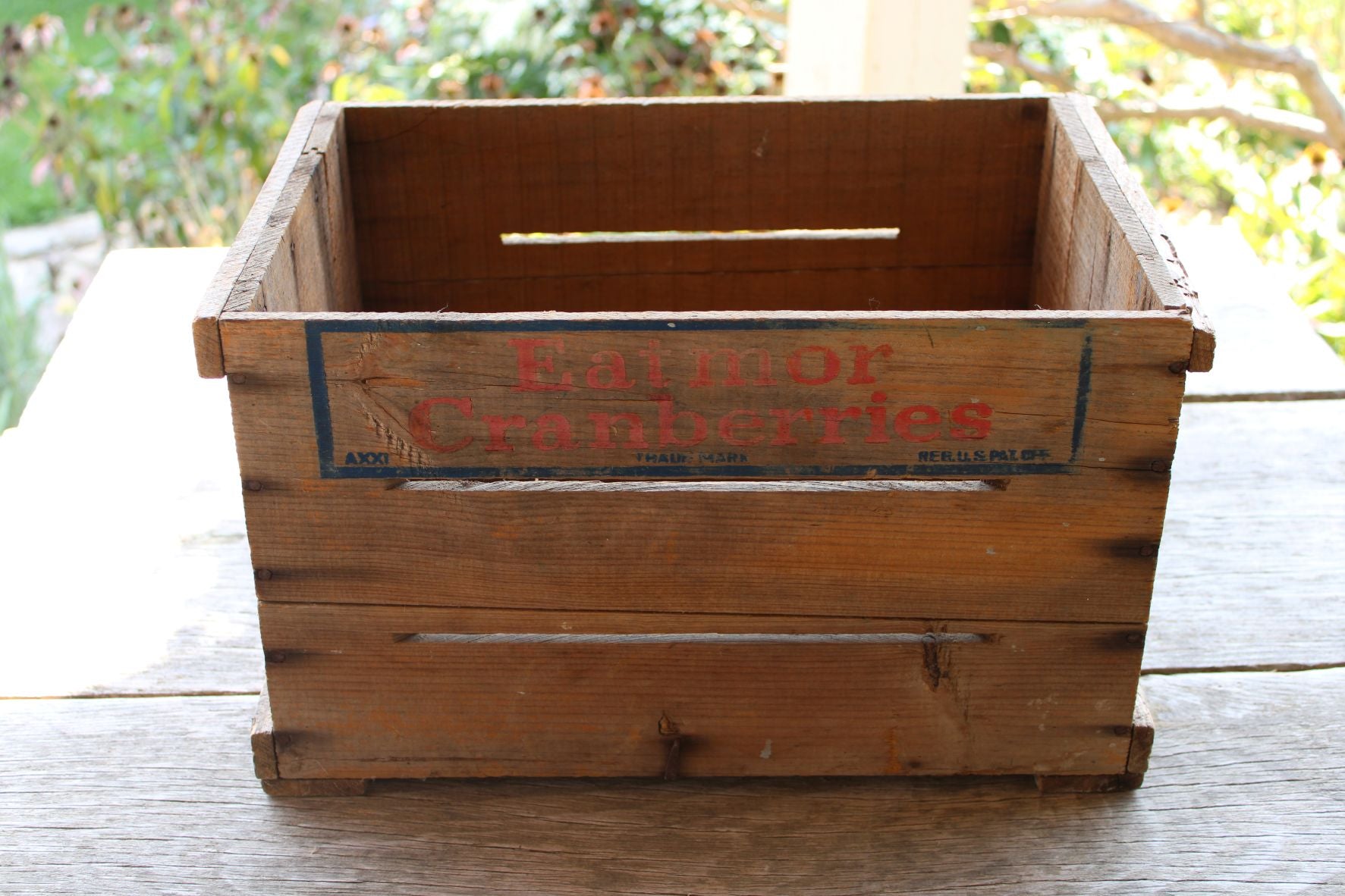 Vintage Wooden Cranberries Crate