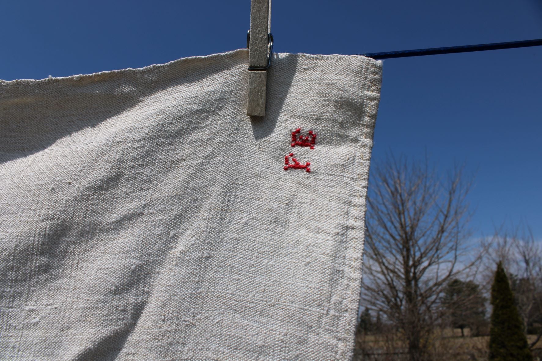 Vintage Hemp Linen Bed Sheet