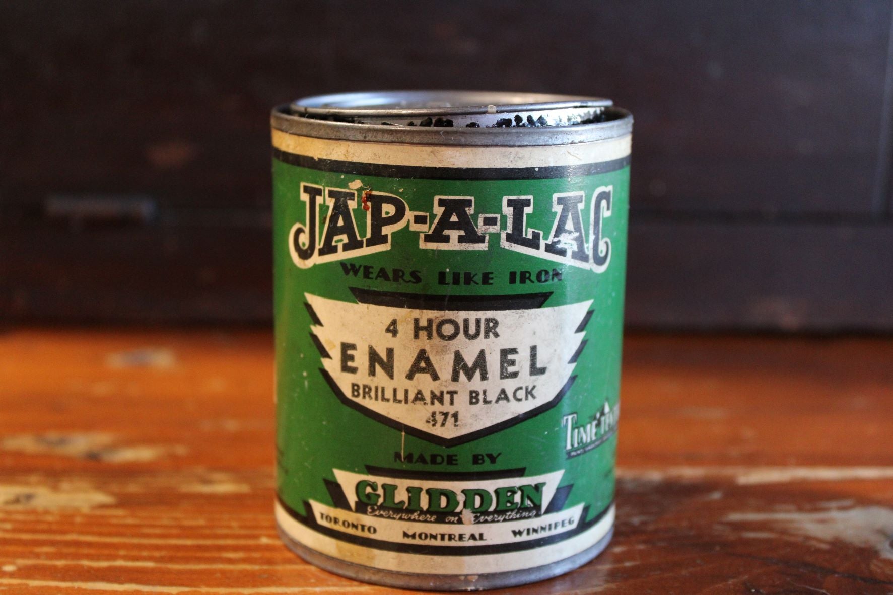 Vintage Paint Tin - "Jap-A-Lac" - Glidden