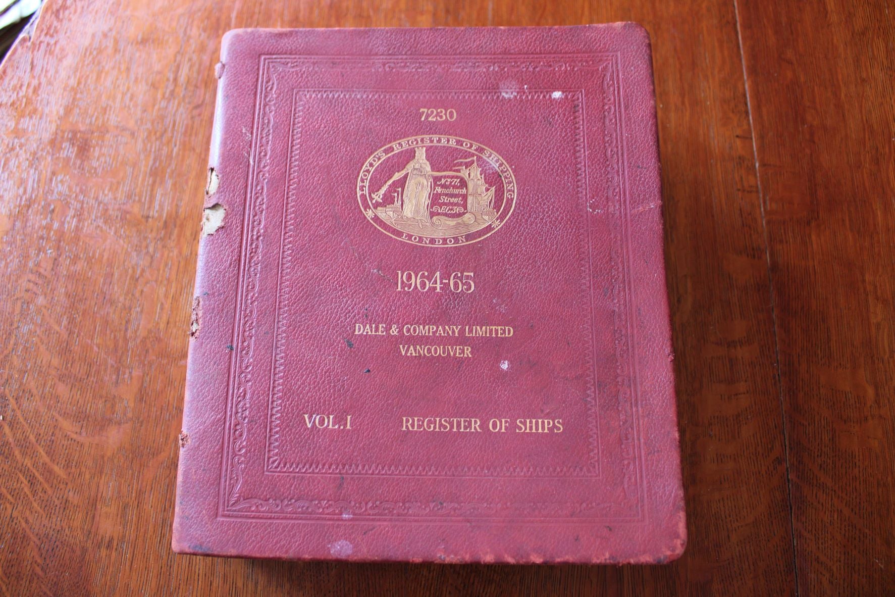 Lloyd's Register Of Shipping. Register Book 1964-65. Volume 1