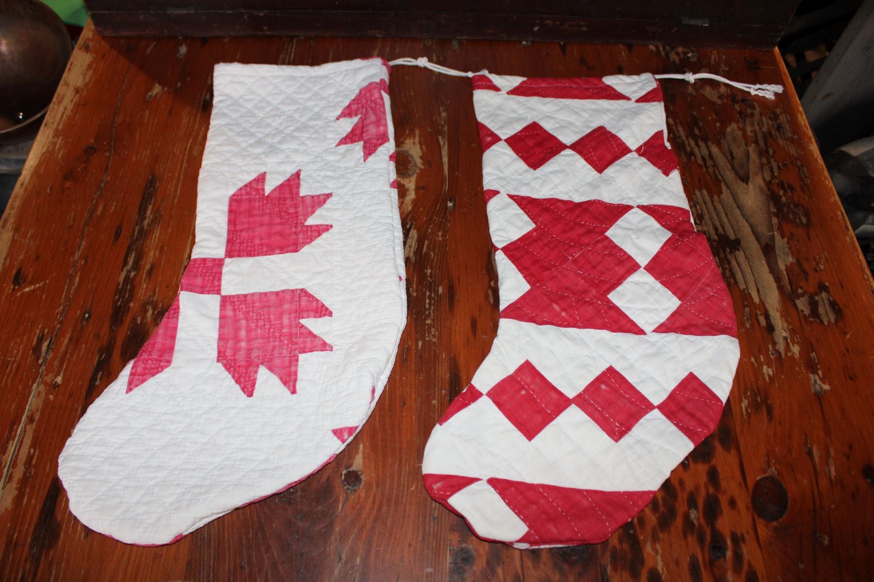 Vintage Quilt Christmas Stockings
