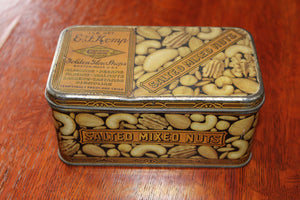 Vintage Salted Mixed Nuts Tin - E.F. Kemp Golden Glow Salted Nuts