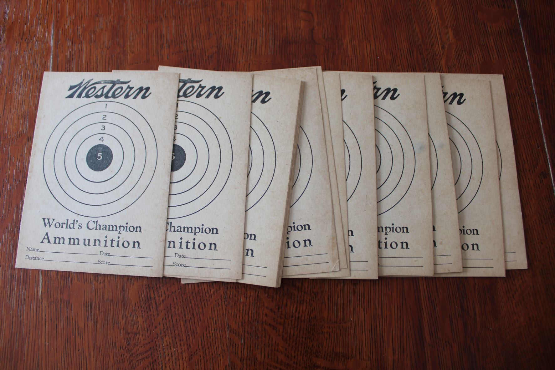 Vintage Lot Of 32 Western Ammunition Shooting Target Sheets - Unused