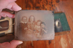 Load image into Gallery viewer, Old Framed Quarter Plate Ambrotype Of Children In Wooden Frame
