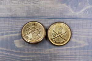 Pair Of Vintage Royal Canadian Army Buttons
