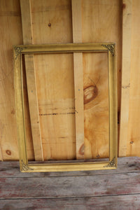 Vintage Large Size Wood Frame In Gold
