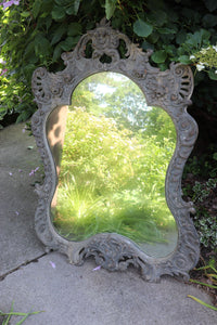 Old Large Ornate Frame Mirror