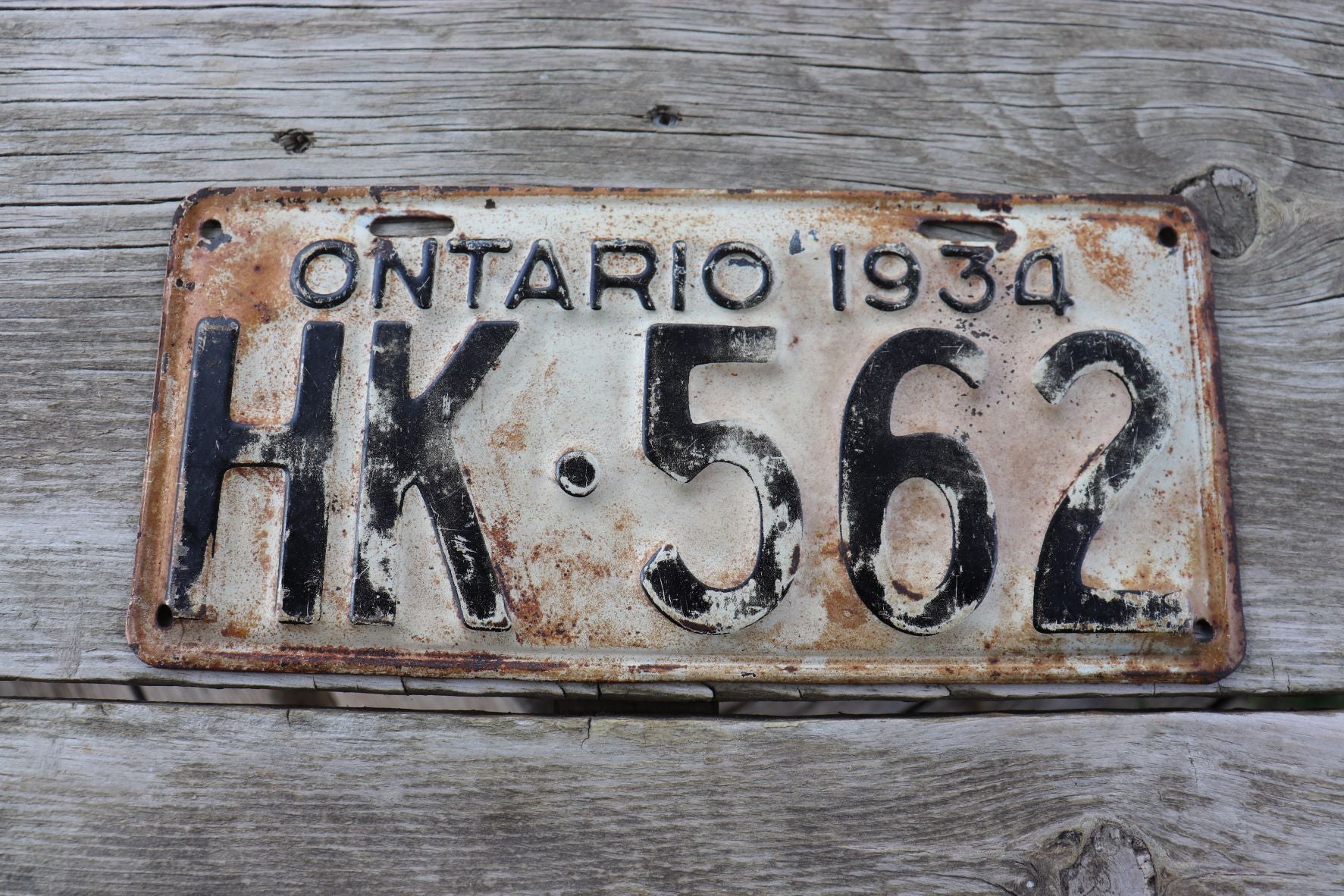 Ontario 1934 License Plate