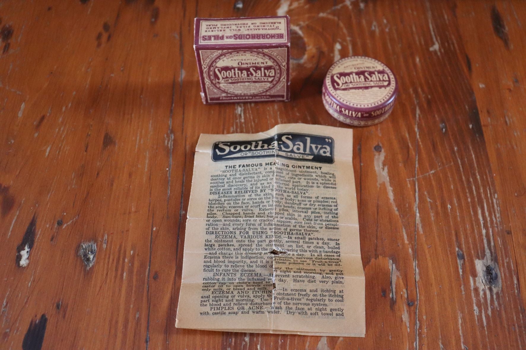 Vintage Sootha-Salva Tin With Original Box