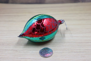 Vintage Red And Green Indent Ornament