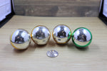 Load image into Gallery viewer, Vintage Lot of 4 Striped Ball Ornaments

