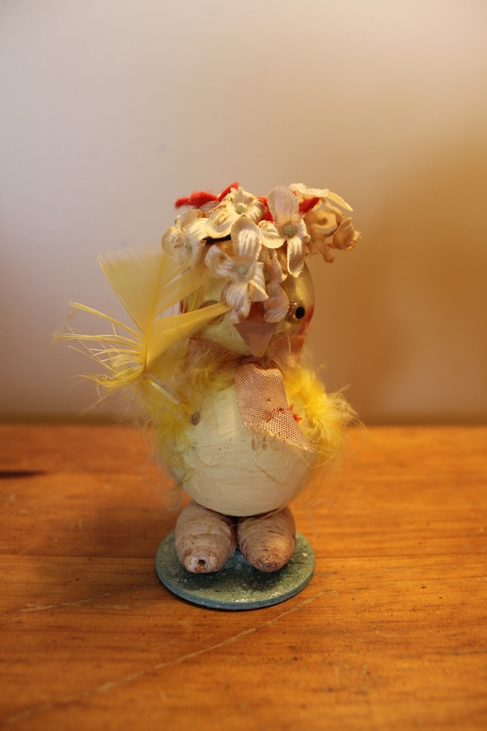 Old Spun Cotton Easter Chick