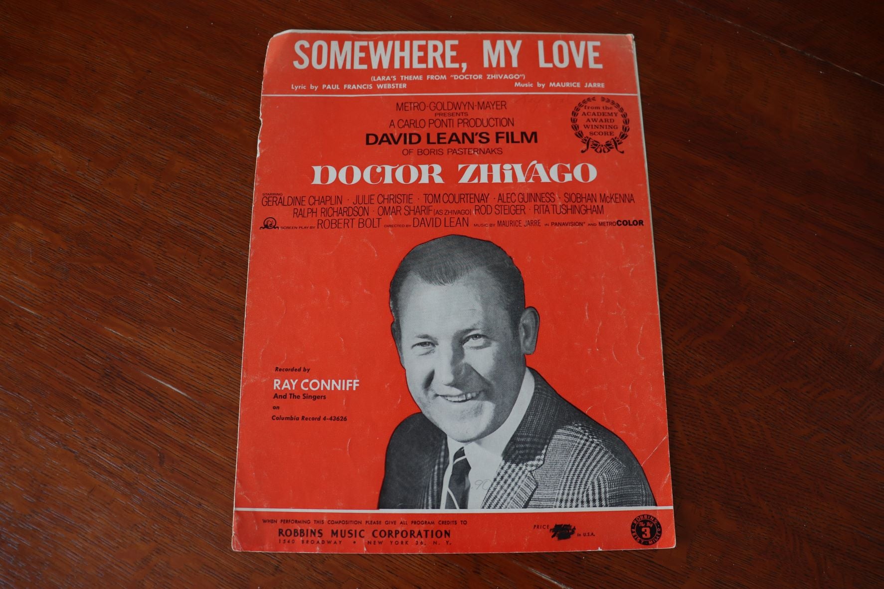 Vintage Sheet Music - Somewhere My Love (Lara's Theme Dr. Zhivago)