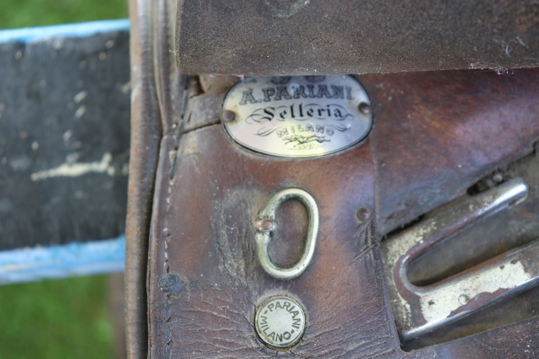 Vintage Leather Saddle - English Style - Italy
