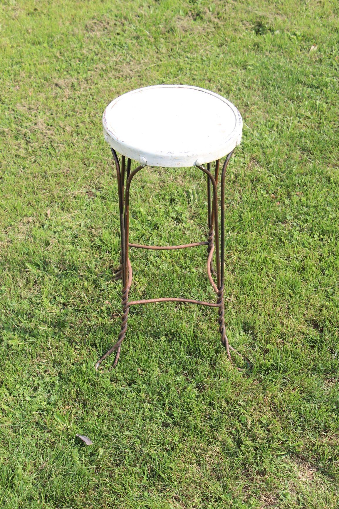 Vintage Twisted Wire Stool
