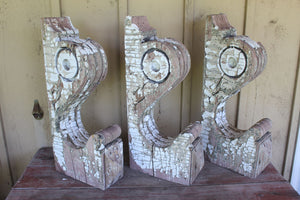 Lot of 3 Old Large Corbels