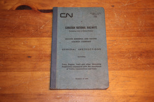 Canadian National Railways General Instructions - 1962