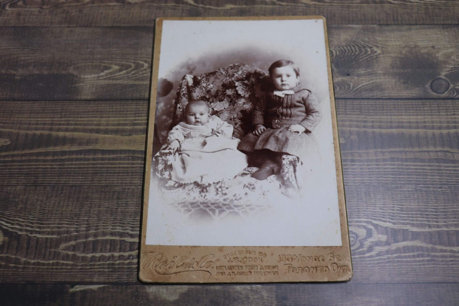 Vintage Cabinet Card Photograph Of Two Children - Toronto
