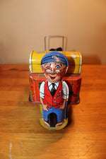 Load image into Gallery viewer, Vintage Tin Baggage Cart Toy
