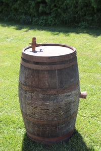 Old Large Wooden Barrel With Spigot