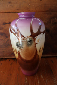 Old Large Bristol Glass Vase - Elks Lodge