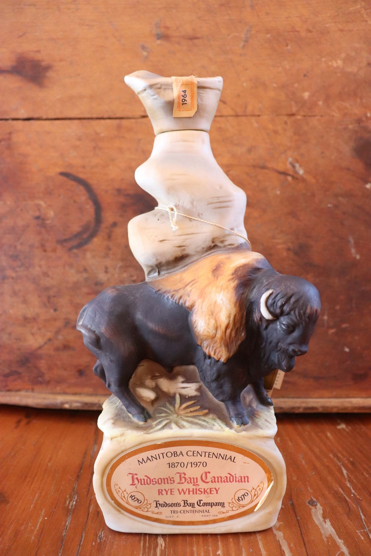 Hudson's Bay Canadian Rye Whiskey Decanter - Manitoba Centennial 1870/1970