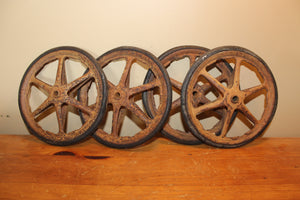 Old Set of Child's Buggy Wheels