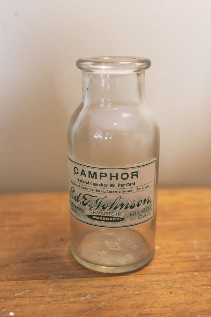 Vintage Apothecary Bottle - Camphor