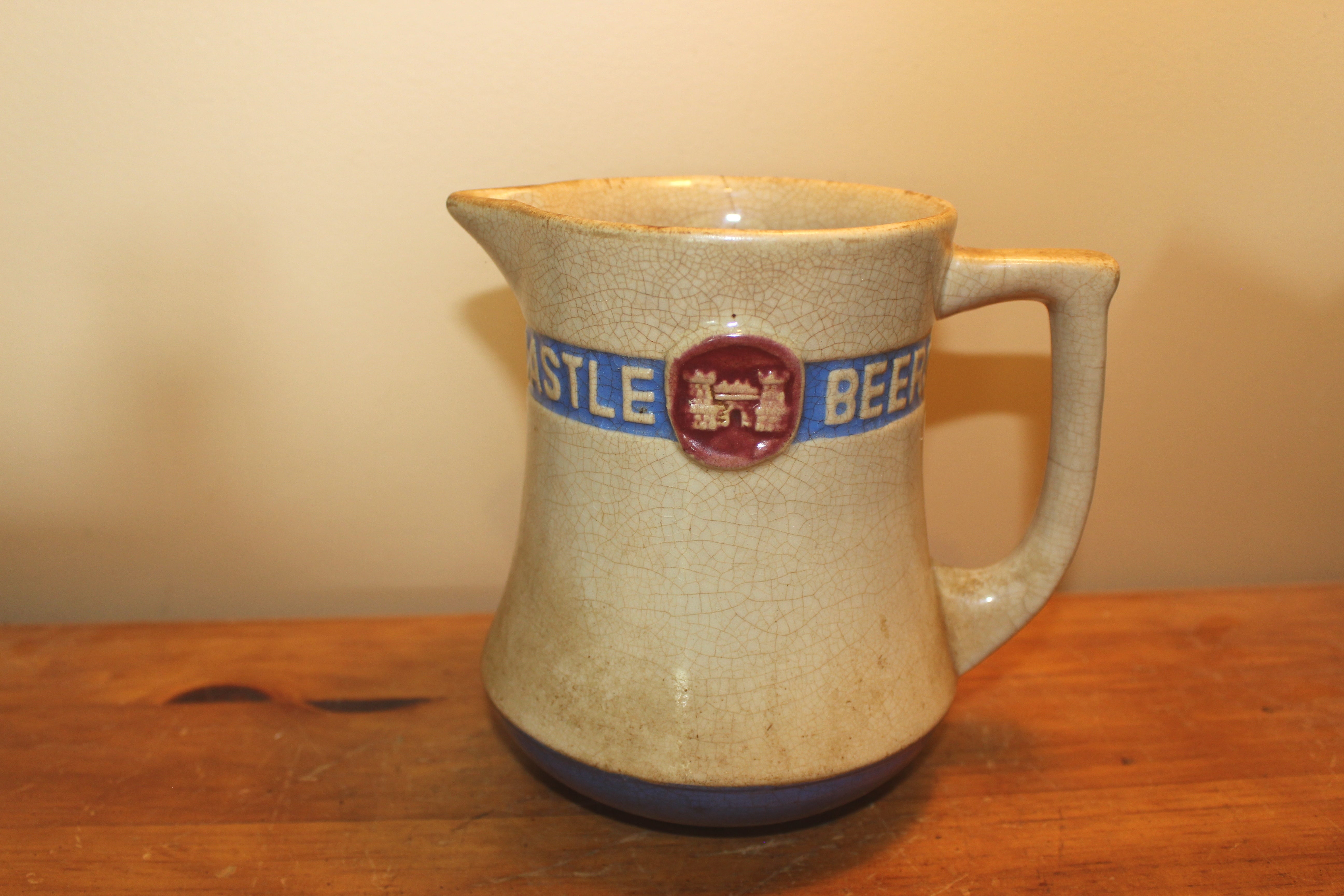Old Castle Beers Pottery Pitcher/Jug