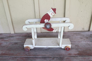 Vintage Folky Wooden Child's Pull Toy
