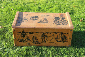 Vintage/Retro Cowboy Wooden Box