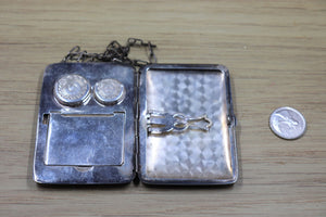 Vintage Silverplate Compact Coin Purse