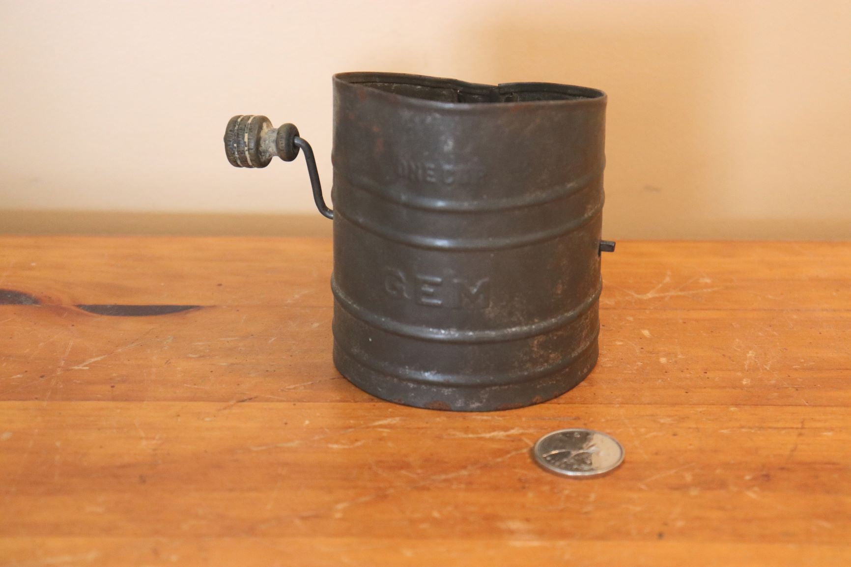 Old Small 1 Cup Gem Flour Sifter
