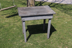 Old Grey Primitive Work Table - Great For Porch