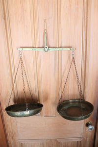 Old Large Brass Hanging Balance Scales