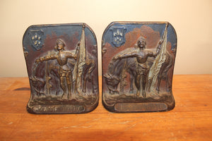 Vintage Pair of Jeanne D'Arc Bookends