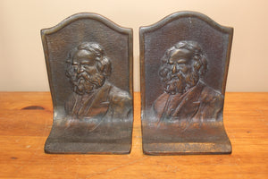 Pair of Vintage Bookends - Longfellow?
