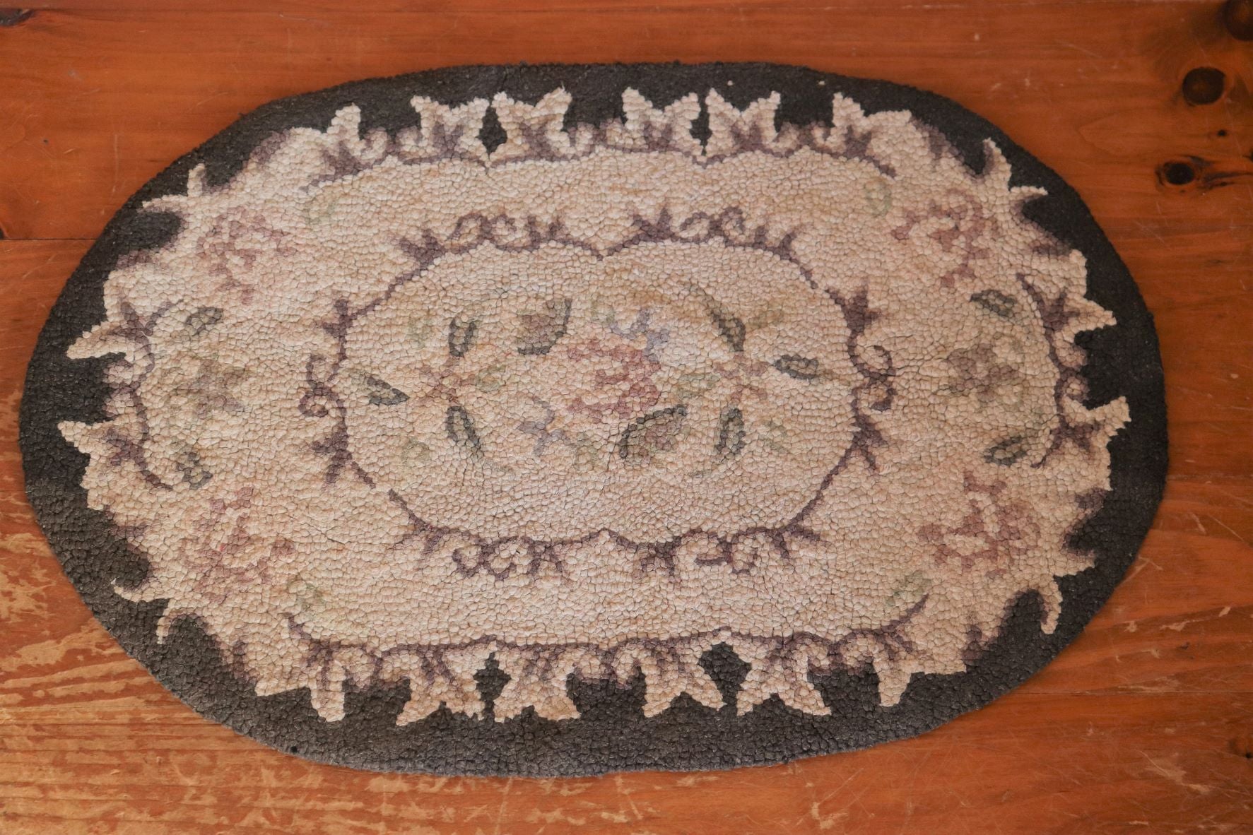 Vintage Hooked Rug 