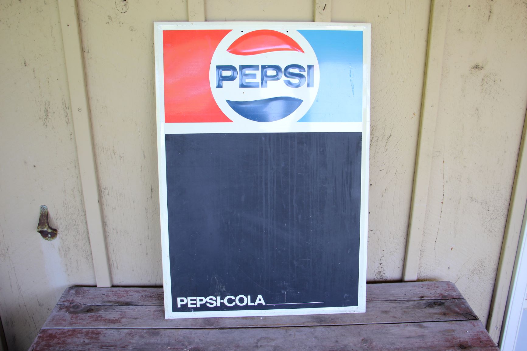 Vintage Tin Pepsi Chalkboard Sign