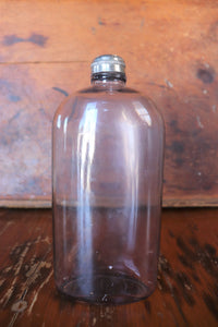 Old Flask Shaped Bottle With Metal Lid